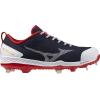 imageMizuno Mens Dominant 4 Baseball ShoeNavyRed