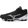 imageMizuno Mens Wave Lightrevo Mid Baseball ShoeBlackWhite