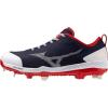 imageMizuno Mens Dominant 4 Baseball ShoeNavyRed