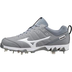 imageMizuno Mens 9Spike Ambition 2 Baseball ShoeGreywhite 9100