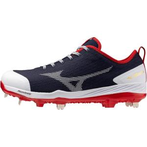 imageMizuno Mens Dominant 4 Baseball ShoeNavyRed