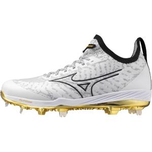 imageMizuno Mens Dominant Knit 2 Low Metal CleatWhiteGold