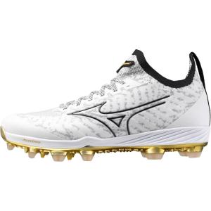 imageMizuno Mens Dominant Knit 2 Low TPU Baseball CleatWhiteGold