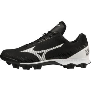 imageMizuno Mens Wave Lightrevo Baseball ShoeBlackWhite