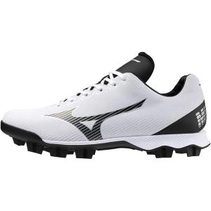 imageMizuno Mens Wave Lightrevo Baseball ShoeWhiteBlack