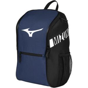 imageMizuno Youth Future Backpack  Youth Baseball ampamp Youth Softball Bag  2 Sleeves for BatsWater Bottles Large Main CompartmentNavyBlack