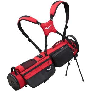 imageMizuno BRD2 Golf Carry Bag  4 Way Top Cuff  2 Full Length Dividers  Dual Shoulder Straps  Manual OpenClose Mini Stand Legs  Detachable Mod PouchRed