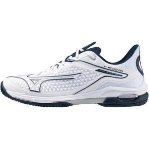 imageMizuno Mens Wave Exceed Tour 6 Ac Tennis ShoeWhitedress Blue