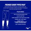 imageMizuno Adult Mens Premier Piped Short Baseball PantWhiteBlack