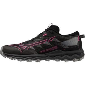imageMizuno Womens Wave Rider 16 Running ShoeBlack Fuchsia Fedora Quiet Shade