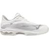 imageMizuno Womens Wave Exceed Light 2 Ac Tennis ShoeWhitemetallic Grey