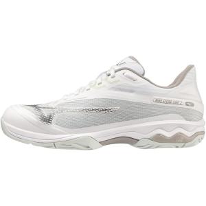 imageMizuno Womens Wave Exceed Light 2 Ac Tennis ShoeWhitemetallic Grey