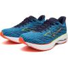 imageMizuno Mens Wave Rider 28 Running ShoeBlue Pacegreen Gecko