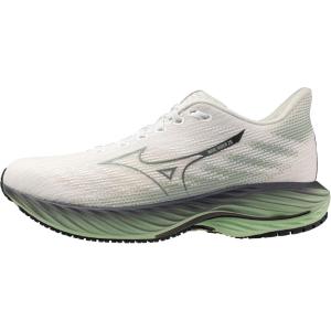imageMizuno Mens Wave Rider 28 Running ShoeSnow Whitefrosty Green