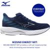 imageMizuno Mens Wave Rider 28 Running ShoeEstate Bluewhite