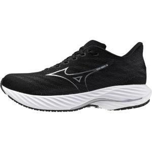 imageMizuno Mens Wave Rider 28 Running ShoeBlacksilver