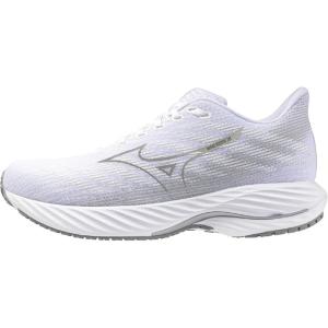 imageMizuno Mens Wave Rider 28 Running ShoeWhiteultimate Grey