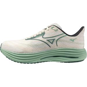 imageMizuno Mens Wave Rider 29 Running ShoeWhitebistro Green