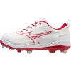 imageMizuno Womens Sweep 6 Softball ShoeWhiteRed