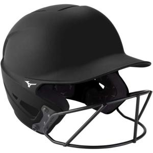 imageMizuno Adult F6 Fastpitch Softball Batting Helmet with MaskBlack