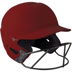 imageMizuno Adult F6 Fastpitch Softball Batting Helmet with MaskCardinal