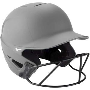 imageMizuno Adult F6 Fastpitch Softball Batting Helmet with MaskGrey