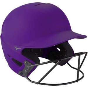 imageMizuno Adult F6 Fastpitch Softball Batting Helmet with MaskPurple