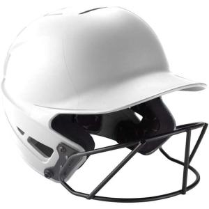 imageMizuno Adult F6 Fastpitch Softball Batting Helmet with MaskWhite
