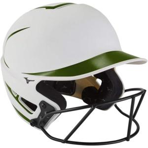 imageMizuno Adult F6 Fastpitch Softball Batting Helmet with MaskWhiteForest