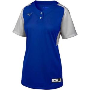 imageMizuno Aerolite 2Button Fastpitch Fastpitch Softball JerseyRoyalgrey