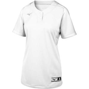 imageMizuno Aerolite 2Button Fastpitch Fastpitch Softball JerseyWhite