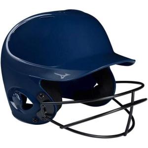 imageMizuno MVP Series Solid Batting Helmet with Fastpitch Softball MaskNavy