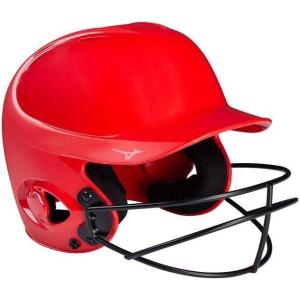 imageMizuno MVP Series Solid Batting Helmet with Fastpitch Softball MaskRed