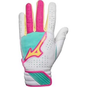 imageMizuno Pro Select Fastpitch Womens Softball Batting GloveWhiteTeal
