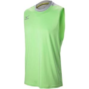 imageMizuno Mens Cutoff Volleyball JerseyHeathered Electric GreenSilver