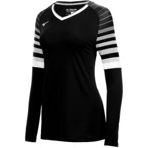 imageMizuno Womens Techno 8 Long Sleeve Volleyball JerseyBlackWhite