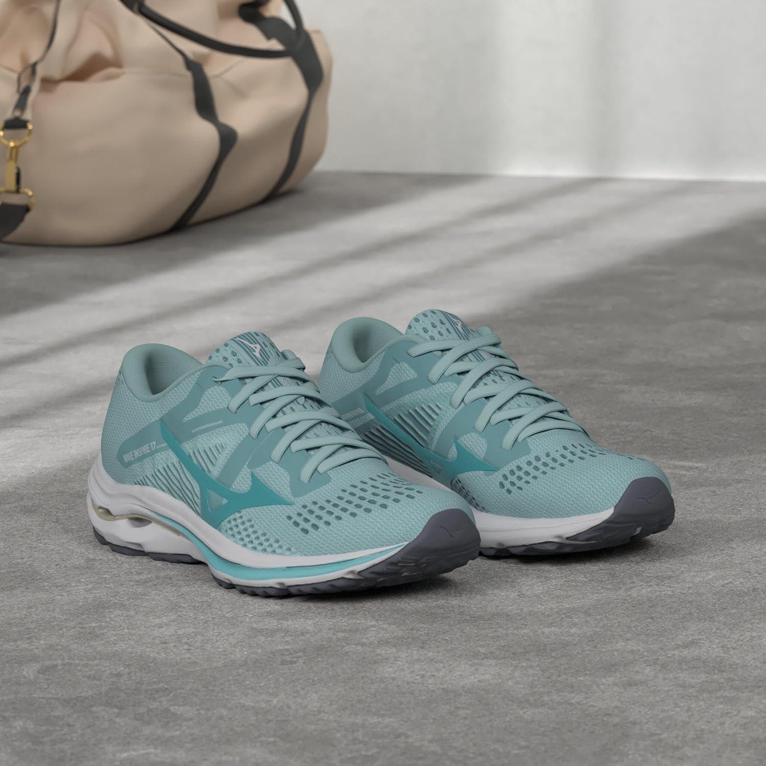 imageMizuno Womens Wave Inspire 17 Running ShoeEggshell Blueturquoise