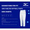 imageMizuno Girls Belted Low Rise Fastpitch Softball PantLight Blue