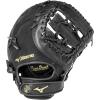 imageMizuno Prospect PowerClose Youth Baseball Glove Series I VFlex Notch I Parashock Palm Pad I Buttersoft LinerBlackFirst Base Mitt