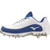 imageMizuno Womens 9Spike Swift 8 Low Metal Softball CleatWhiteRoyal