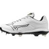 imageMizuno Womens Pro Fp Low Womens Metal Fastpitch CleatWhiteBlack