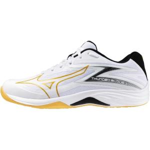 imageMIZUNO Mizuno Volleyball Shoes Thunderblade Z Club Activities Indoor Wide Lightweight Indoor Entry BeginnersWhite X Gold X Black