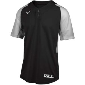 imageMizuno Aerolite 2Button Baseball JerseyBlackgrey