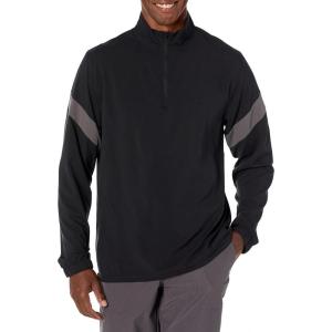 imageMizuno Long Sleeve Hitting Jacket  Wind Resistant  Stretch Woven Fabric  Front 14 Zip  Side 14 ZipBlackshade