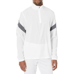 imageMizuno Long Sleeve Hitting Jacket  Wind Resistant  Stretch Woven Fabric  Front 14 Zip  Side 14 ZipWhiteshade