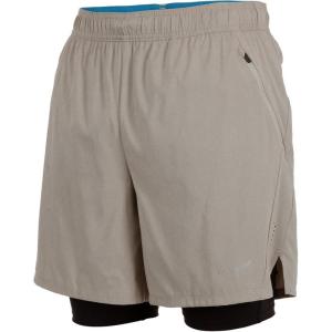imageMizuno Mens Alpha Eco 7quot 2n1 Running ShortVintage Khaki