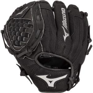 imageMizuno Prospect PowerClose Youth Baseball Glove Series I VFlex Notch I Parashock Palm Pad I Buttersoft LinerBlackTartan Flex Web