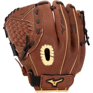 imageMizuno Prospect PowerClose Youth Baseball Glove Series I VFlex Notch I Parashock Palm Pad I Buttersoft LinerBrownTartan Flex Web