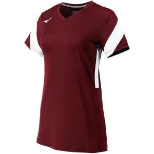 imageMizuno Womens Balboa 6 Short Sleeve Volleyball JerseyCardinalWhite