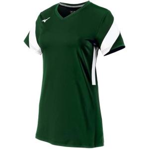imageMizuno Womens Balboa 6 Short Sleeve Volleyball JerseyForestWhite